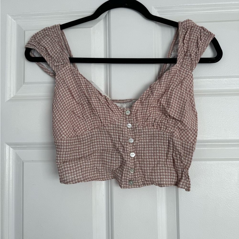 Tilly babydoll crop top gingham.